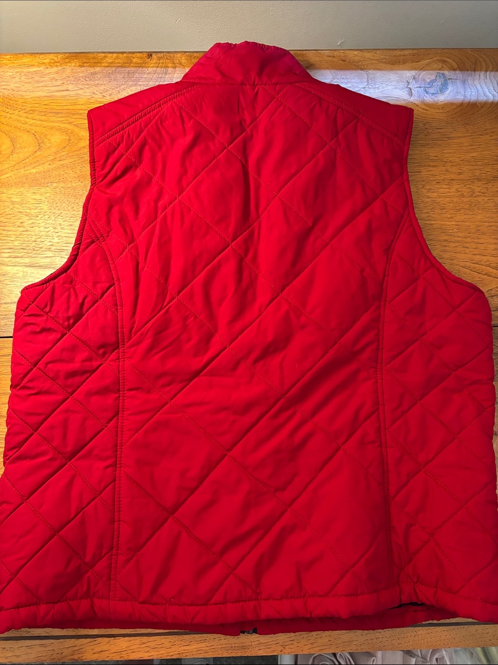 Lauren Ralph Lauren Quilted Bright Red Vest with Snap Pockets - Picture 5 of 5